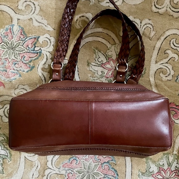 Donald J. Pliner | Leather Shoulder Bag with Braided Handles ♥ NWOT - Picture 7 of 9